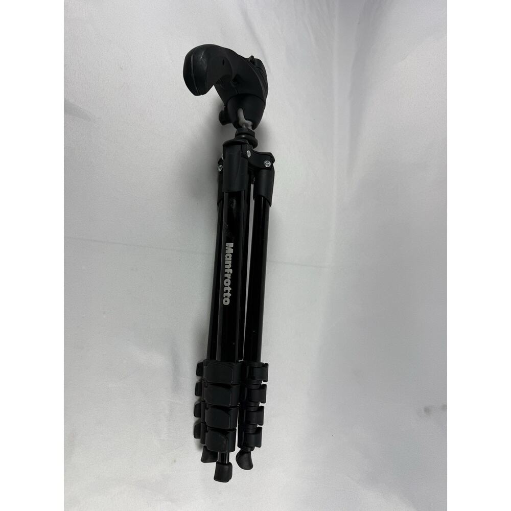 Manfrotto Tripod w/ Fluid Head Adjustable Height Camera Stand Black